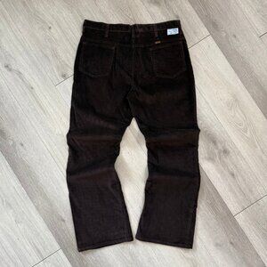 Vintage 70's Rustler Corduroy Bootcut Men's Brown Pants - Size 36x32